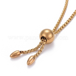 Fabrication de bracelets coulissants/bolo en acier inoxydable 304&nbsp;X-MAK-L024-01G