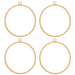 Beebeecraft 1 Box 20Pcs Round Open Back Bezel Pendant 18K Gold Plated Brass Circle Hollow Mold Charms with Loop for DIY Pressed Flower Resin Crafts Jewelry Making