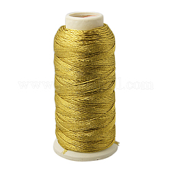 Металлическая нить, вышивка нитью, 6-слойные, золотые, 0.6 мм, около 546.8 ярда (500 м) / рулон