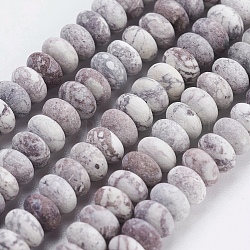 Fili di perline di turchese americano naturale, smerigliato, rondelle, 4~4.5x2~2.5mm, Foro: 1 mm, circa 150pcs/filo, 15.1 pollice ~ 15.3 pollici (38.5~39 cm)