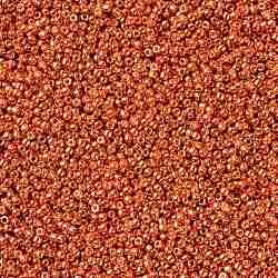 TOHO Round Seed Beads, Japanese Seed Beads, (PF562) PermaFinish Burnt Orange Metallic, 8/0, 3mm, Hole: 1mm, about 222pcs/bottle, 10g/bottle