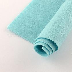 Нетканые ткани вышивка иглы войлока для DIY ремесел, квадратный, бледные бирюзовая, 298~300x298~300x1 мм, около 50 шт / упаковка