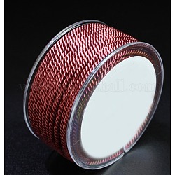 Cordes en nylon rondes, cordes de milan / cordes torsadées, rouge foncé, 1.5mm, environ 25.15 yards (23 m)/rouleau