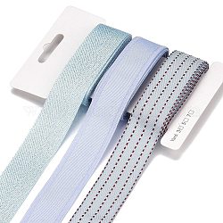 9 Yard 3 Stile Polyesterband, für DIY Handarbeit, Haarschleifen und Geschenkdekoration, himmelblaue Farbpalette, hellblau, 1~1-1/8 Zoll (25~28 mm), ca. 3 Meter/Stil