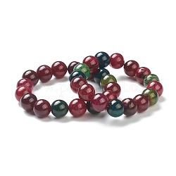 Natürliche Achat Perlen Stretch-Armbänder, Runde, Perlen: 12~12.5 mm, Innendurchmesser: 2-1/8 Zoll (5.4 cm)