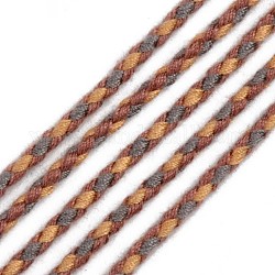 Полиэстер плетеные шнуры, цвет охры, 2 мм, около 100 ярд / пучок (91.44 м / пучок)