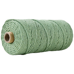 Хлопчатобумажные нитки для вязания поделок, темно-зеленый, 3 мм, около 109.36 ярда (100 м) / рулон