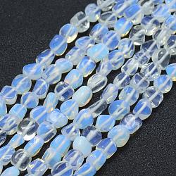 Chapelets de perles d'opalite, pierre roulée, pépites, 5x4mm, Trou: 1mm, 15.7 pouce ~ 15.9 pouces (40~40.5 cm)