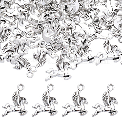 SUNNYCLUE 1 Box 100Pcs Horse Charms Bulk Pegasus Charms Antique Silver Alloy Vintage Horse Flying Unicorn Animal Chram for Jewelry Making Charms Women DIY Bracelets Earring Necklace Crafts Supplies