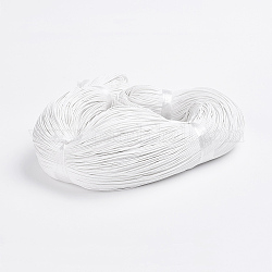 Cordon de coton ciré chinois, bracelet en macramé collier fabrication de bijoux, blanc, 1mm, environ 360 yards (330m)/paquet