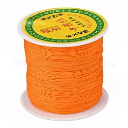 編み込みナイロン糸  ビーズジュエリー作りのための中国結びコードビーズコード  ダークオレンジ  0.5mm  約150ヤード/ロール