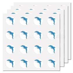 CREATCABIN 128Pcs Dolphin Stickers Underwater Planner Stickers Ocean Animal Waterproof Vinyl Decals for Bike Water Bottles Laptop Refrigerator Cup Luggage Computer Phone Skateboard Decor 1 Inch