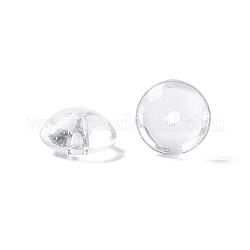 Transparente Glasperlen, Abakus/Scheibe, Transparent, 8.5x4.5 mm, Bohrung: 1.6 mm