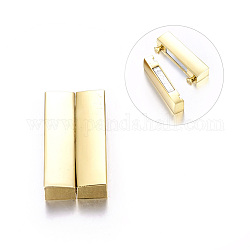 Alloy Magnetic Clasps, Rectangle, Golden, 37x19x7mm, Hole: 34x4mm