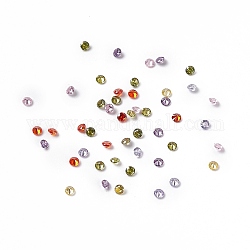 Cabochons zirconi, grado a, sfaccettato, diamante, colore misto, 2.5x1.7mm