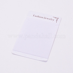 Displaykarten für Flanell- und Plastikketten, Rechteck, weiß, 9x6x0.1 cm