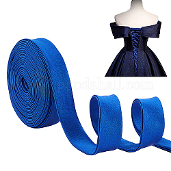 Ahandmaker 137.8 Zoll Baumwollsatinband, Damen-Raffhalter für Hochzeits-Brautkleid, verstellbare Schnürung, Kordelrückseite zum Ersetzen von Reißverschlüssen oder Knöpfen – Königsblau