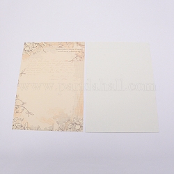 Бумажные письма канцелярские, прямоугольник с цветочным узором, мокасин, 26x18.5x0.02 см, 10 шт / пакет
