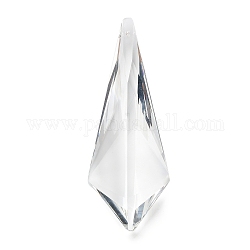 Vetro trasparente grandi ciondoli, sfaccettato, ciondoli a goccia, per lampadari pendenti in cristallo, chiaro, 120x44x22.5mm, Foro: 2 mm