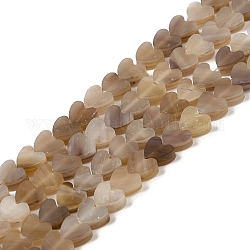 Chapelets de perles vernissées manuelles, cœur, tan, 6x6x2~2.5mm, Trou: 1mm, Environ 77 pcs/chapelet, 15.75''~16.14'' (40~41 cm)