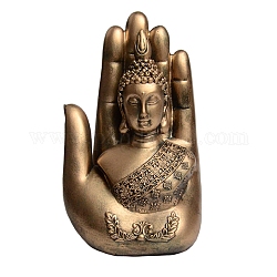 Смоляная пальмовая статуя Будды, фэншуй медитация скульптура домашнее украшение, загар, 75x105x180 мм