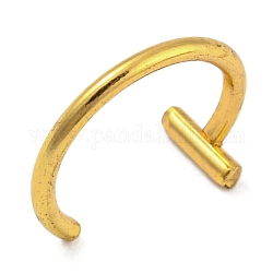 Placage ionique (ip) 304 anneaux à lèvres en acier inoxydable, bijoux de perçage, bijoux de corps de clous de nez, or, 8.5x10mm