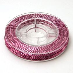 Плетеная неэластичная нить для бисероплетения, металлическая нить, вышивка нитью, фиолетовые, 0.6 мм, около 10.93 ярда (10 м) / рулон