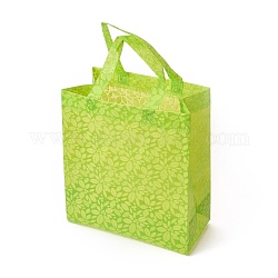 環境に優しい再利用可能なエコバッグ  不織布ショッピングバッグ  緑黄  26.6x12.75x31cm