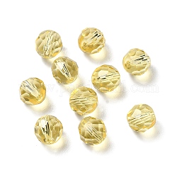 Perle di cristallo austriache imitazione di vetro, sfaccettato, tondo, goldenrod, 8mm, Foro: 1.5 mm