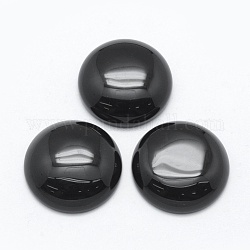 Cabuchones de obsidiana naturales, semicírculo, 24.5~25x4~7mm