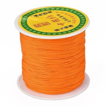 編み込みナイロン糸  ビーズジュエリー作りのための中国結びコードビーズコード  ダークオレンジ  0.5mm  約150ヤード/ロール