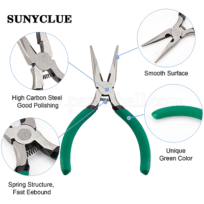 8 Pcs Jewelry Making Pliers Tool Kit, Needle Nose Pliers, Round Nose  Pliers, Wire Cutters, Crimping Pliers, Bent Nose Pliers, End Nippers, Bail  Making
