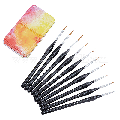 Detail Paint Brushes Set 10pcs Miniature Brushes for Fine