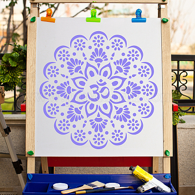 12 Pieces Mandala Stencils 12 x 12 Inches 6 x 6 Inches Reusable Painting  Stencils Laser Cutting Painting Template Drawing Mandala Stencils Template