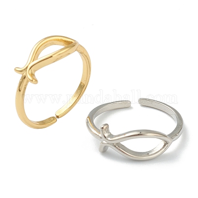 Messing Manschettenringe&nbsp;RJEW-L100-002-1