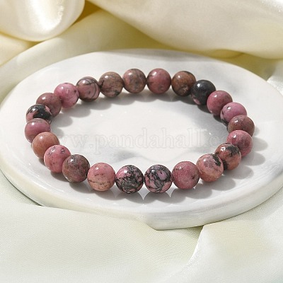 Perles de rhodonite naturelles étendent bracelets&nbsp;BJEW-F380-01-B16-1