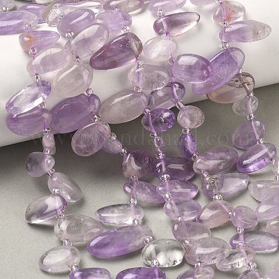 Natürlichen Amethyst Perlen Stränge&nbsp;G-P604-A08-01-1