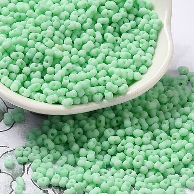 Perles de rocaille en verre dépoli&nbsp;SEED-K009-05B-05-1
