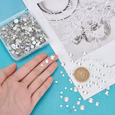 Wholesale PandaHall Elite 4 Styles Flat Back Glass Rhinestone Cabochons ...