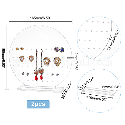 Espositori orecchino acrilico&nbsp;EDIS-WH0006-33B-1