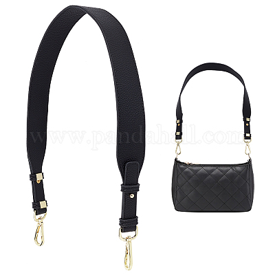 WADORN Purse Strap Replacement, 31Inch PU Leather Handbag Strap Wide Bag  Shoulder Strap with Alloy Buckles for Underarm Bag Satchel Bag Tote Bucket