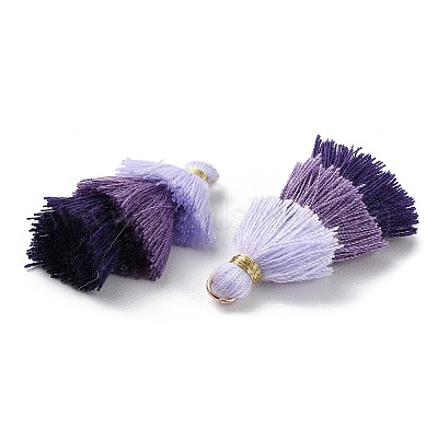 Décorations de pendentif pompon en polycoton&nbsp;GLAA-K060-07KCG-09-1