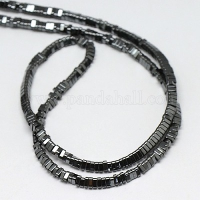 Chapelets de perles en hématite synthétique sans magnétiques&nbsp;G-J174-3x3mm-07-1