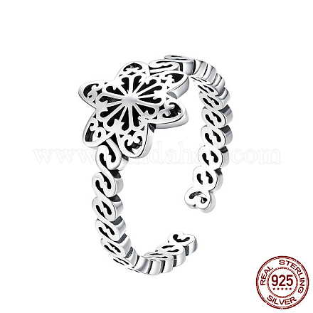 925 кольцо-манжета из таиландского серебра на палец RJEW-FF0011-03-1