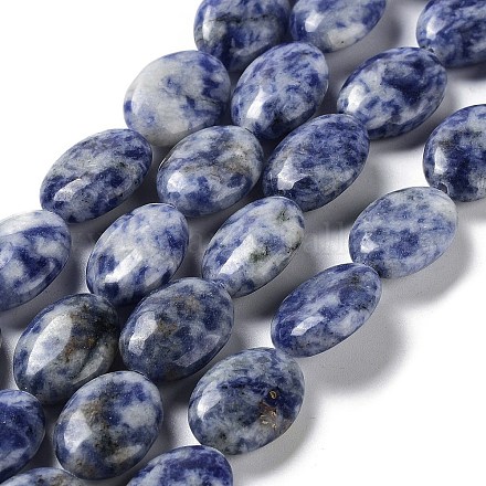 Perles de jaspe tache bleue naturelle G-L164-A-30-1