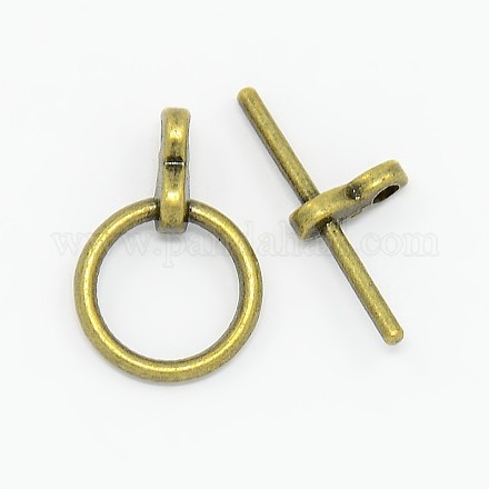 Tibetan Style Toggle Clasps TIBE-AB2035Y-AB-NF-1
