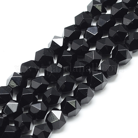 Brins de perles d'onyx noir naturel G-S149-02-6mm-1