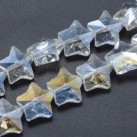 Abalorios de vidrio electroplate hebras EGLA-F131-AB01-1