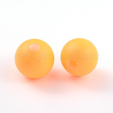 Half Drilled Frosted Round Shell Pearl Beads fit for Ball Stud Earrings BSHE-J010-14-1