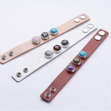 Bracelets d'accrochage en cuir BJEW-JB02577-1
